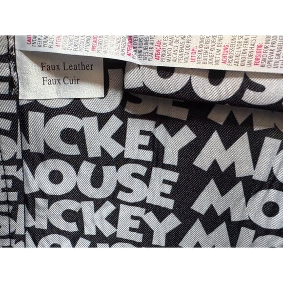 Disney Store Mickey Mouse Greyscale Tote Bag Shoulder Bag Summer Faux Suede - Picture 3 of 11